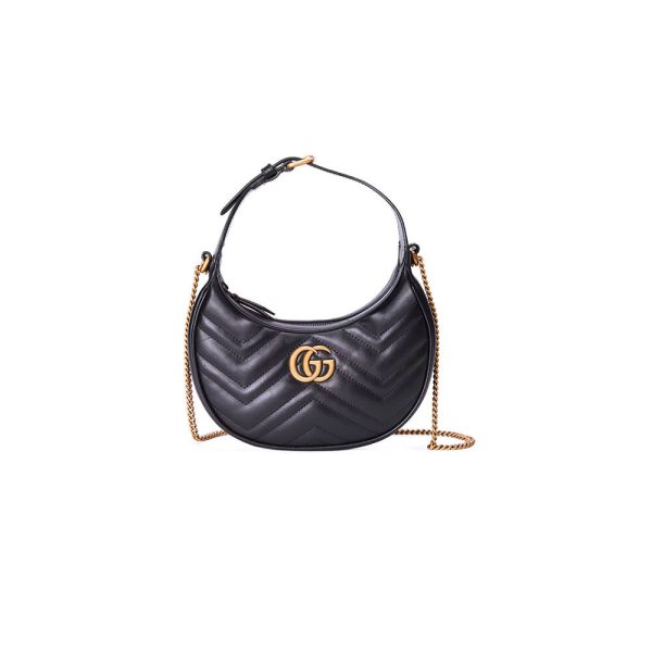 Gucci GG Marmont Half-Moon-Shaped Mini Bag